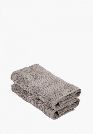 Комплект полотенец Унисон Raffle тауп, 50х90. Цвет: коричневый