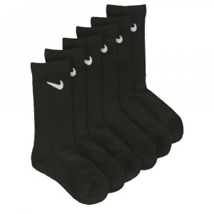 Набор из 6 детских молодежных носков с мягкой подкладкой размера X , черный Nike