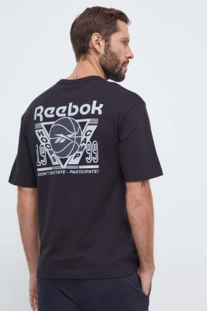 Баскетбольная хлопковая футболка, черный Reebok Classic