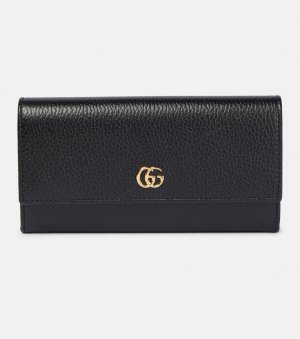 Кожаный кошелек gg marmont , черный Gucci
