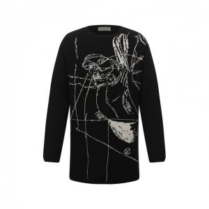 Шерстяной свитер Yohji Yamamoto. Цвет: чёрно-белый