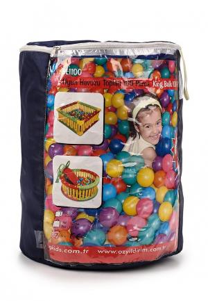 Набор игровой King Kids Шары для манежа, 100 штук, диаметр 65 мм, в сумке. Цвет: разноцветный