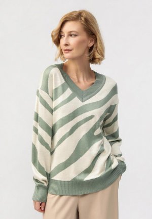Пуловер Vivawool. Цвет: зеленый
