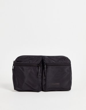 Черная сумка-кошелек на пояс с двумя отделениями -Черный Jack & Jones