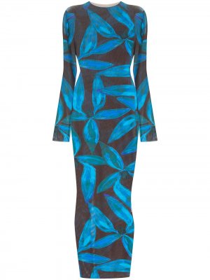 Пляжное платье с принтом Sublime Flower Louisa Ballou. Цвет: синий