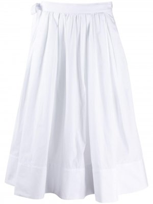 Плиссированная юбка миди Mansur Gavriel. Цвет: белый