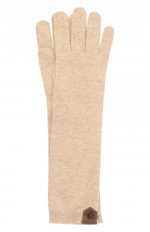 Кашемировые перчатки Brunello Cucinelli. Цвет: бежевый