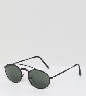 Черные круглые солнцезащитные очки Inspired эксклюзивно для ASOS Reclaimed Vintage. Цвет: черный