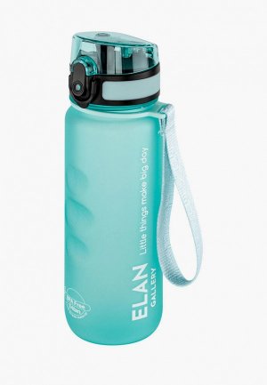 Бутылка спортивная Elan Gallery 500 мл Style Matte, с углублениями для пальцев. Цвет: голубой