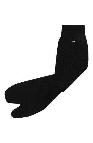 Шерстяные носки Maison Margiela. Цвет: чёрный