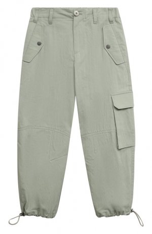 Хлопковые брюки Brunello Cucinelli. Цвет: зелёный