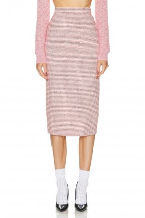 Юбка миди Sequin Tweed, цвет Red & Pink Alessandra Rich