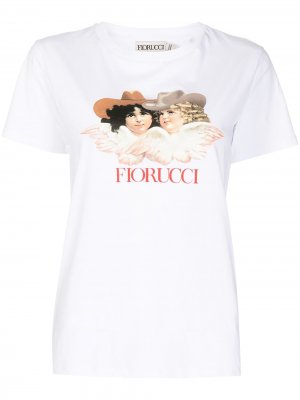 Cowboy Angels graphic-print T-shirt Fiorucci. Цвет: белый