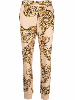 Спортивные брюки с принтом Regalia Baroque Versace Jeans Couture. Цвет: бежевый