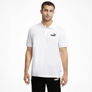 Поло Essentials Pique Mens Polo Shirt PUMA. Цвет: белый