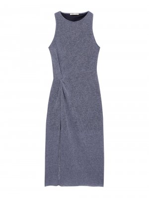 Вязанное платье , пыльно-синий Pull&Bear