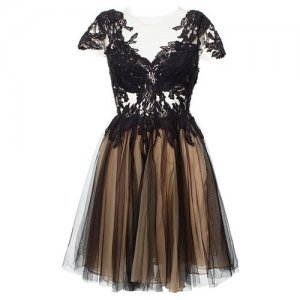Платье 171818D-SH черный+бежевый 42 Rhea Costa. Цвет: черный/бежевый