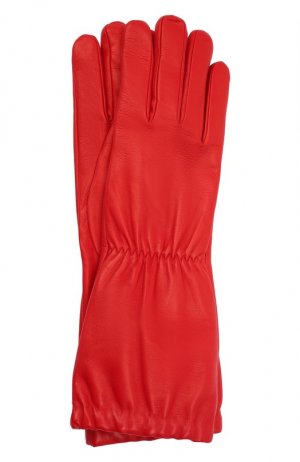 Кожаные перчатки Bottega Veneta. Цвет: красный