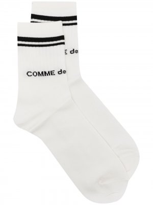 Носки с логотипом Comme Des Garçons Homme Plus. Цвет: белый