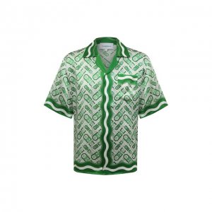 Шелковая рубашка Casablanca. Цвет: зелёный