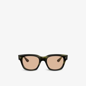 OV5433U солнцезащитные очки Shiller в квадратной оправе из ацетата полоску , зеленый Oliver Peoples
