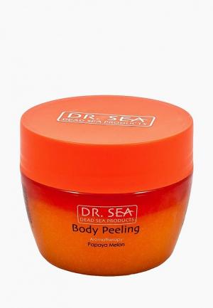 Скраб для тела Dr. Sea Ароматический с маслами папайи и дыни, 320 г. Цвет: оранжевый