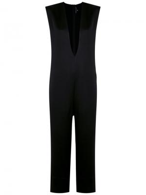 Deep V-neck jumpsuit Gloria Coelho. Цвет: черный