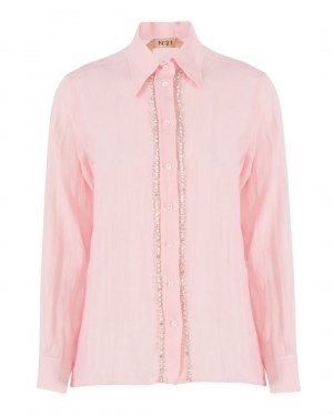 Блуза изо льна № 21. Цвет: розовый