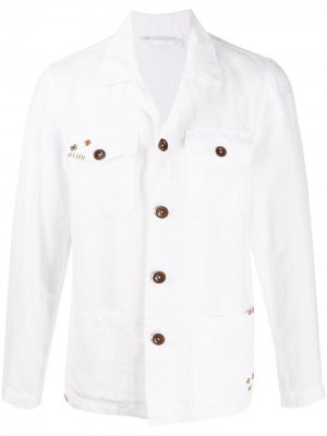 Однобортная куртка Altea. Цвет: белый