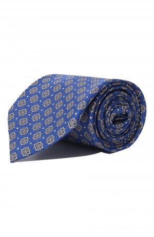 Комплект из галстука и платка Stefano Ricci. Цвет: синий