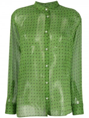 Блузка с геометричным принтом Aspesi. Цвет: зеленый