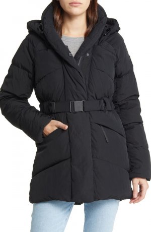 Пуховое пальто Marlow с поясом CANADA GOOSE, черный Goose