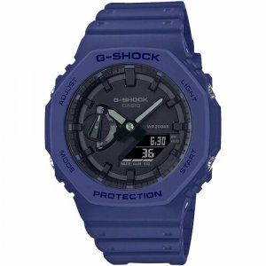 Наручные часы G-Shock GA-2100-2AER, синий CASIO. Цвет: синий