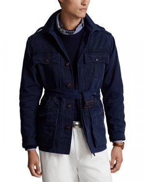 Практичная куртка из твила с поясом , цвет Blue Polo Ralph Lauren