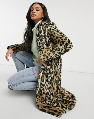 Легкое пальто с леопардовым принтом в разных оттенках Chloe-Мульти Free People