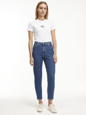 Укороченные джинсы Mom , джинсовый темный Calvin Klein