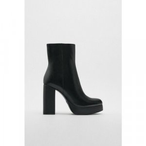 Ботинки , размер 38, черный Zara. Цвет: черный
