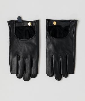 Кожаные перчатки для сенсорных экранов -Черный ASOS DESIGN
