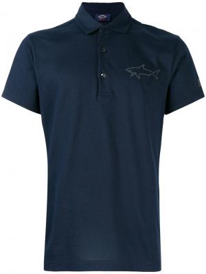 Рубашка-поло с логотипом Paul & Shark. Цвет: синий