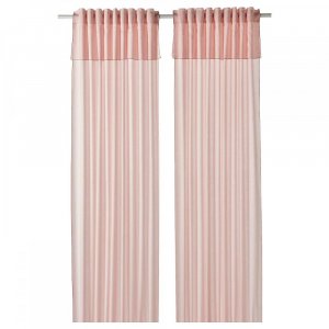 ИКЕА МОАЛИСА Шторы 1 пара бледно-розовые 145х250 см IKEA