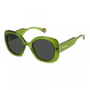 Солнцезащитные очки, зеленый Polaroid. Цвет: зеленый