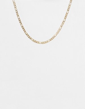 Золотистое ожерелье в виде цепочки плетения «Фигаро» -Золотистый Topshop