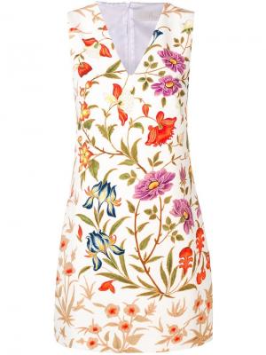 Платье с цветочным принтом Peter Pilotto. Цвет: белый