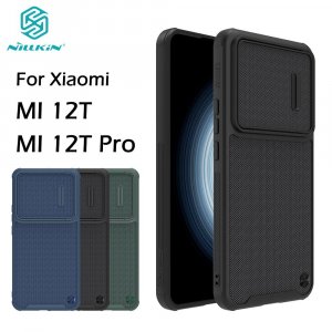 Чехол для Xiaomi 12T Pro, текстурированный S, раздвижная крышка из нейлонового волокна, дизайн корпуса телефона Mi задняя NILLKIN