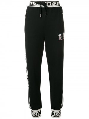Спортивные брюки с логотипом Dolce & Gabbana. Цвет: черный