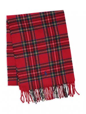 Кашемировый клетчатый шарф Original Label , красный Polo Ralph Lauren
