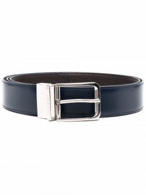 Leather buckle belt Corneliani. Цвет: синий