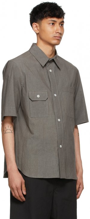 Grey Odd Pocket Short Sleeve Shirt Margaret Howell. Цвет: olive leaf
