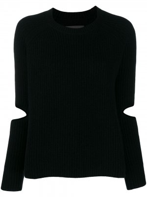 Вязаный свитер с вырезными деталями Zoe Jordan. Цвет: черный