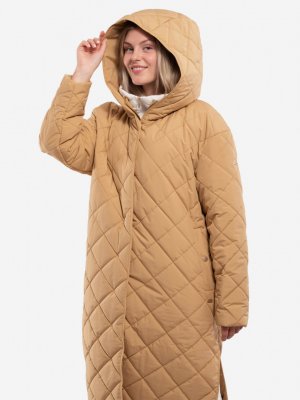 Пальто утепленное женское Haivala, Бежевый Luhta. Цвет: бежевый